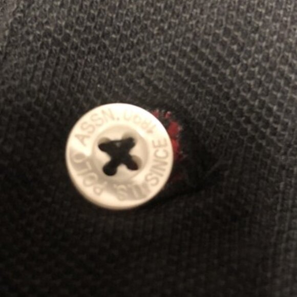 US POLO ASSN Short Sleeve Black Polo Shirt Size XL Logo Buttons Number 3 - Picture 3 of 9